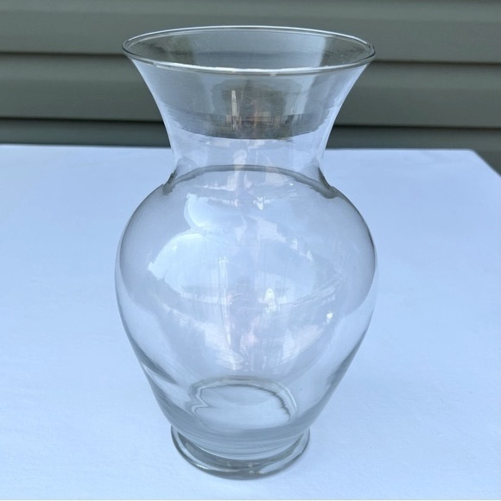 Chintz and Company Clear Glass Urn Shaped Vase